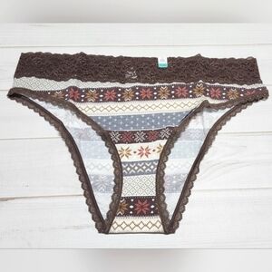 Maurices Simply Comfy Fairisle Cotton Cheeky Panty XXL - New With Tags
